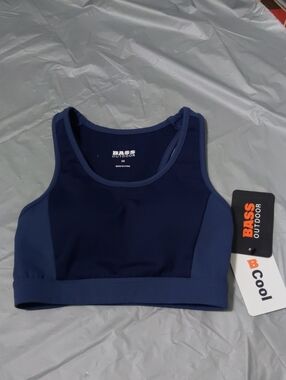 BASS Outdoor Women's Navy Two-Tone Sports Bra